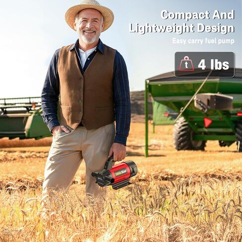 Fuel Transfer Pump Kit: 12V 13GPM Electric Diesel Transfer Pump with Fuel Nozzle & Hoses for Diesel Kerosene Transformer Oil, Protable Self-Priming Pump for Home Business Farm in Kuwait