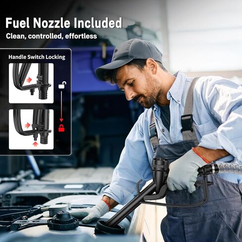 Fuel Transfer Pump Kit: 12V 13GPM Electric Diesel Transfer Pump with Fuel Nozzle & Hoses for Diesel Kerosene Transformer Oil, Protable Self-Priming Pump for Home Business Farm in Kuwait