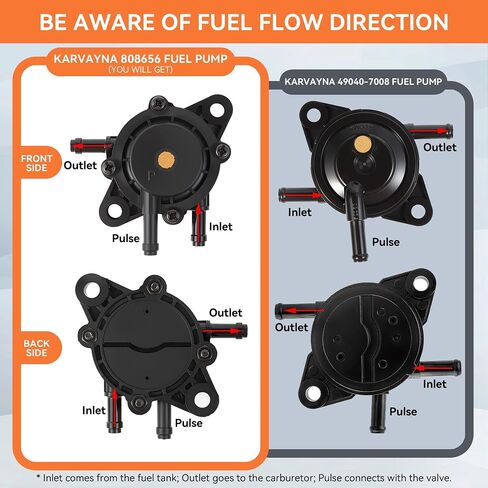 808492 Fuel Pump for Briggs and Stratton 808656 John Deere LG808656 D140 D130 D170 D125 D160 D155 D150 Z445 Z235 Z335E Z255 Z355E Z525E LA140 LA150 LA155 Lawn Mower 596163 793147 Vacuum Hose in Saudi Arabia