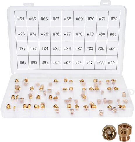 36-181 Carburetor Metering Main Jet Assortment Kit #64-99 (2 Each of Sizes) Fit for Holley Carb 1/4''-32 Gas Main Carburetors 2010 2300 4010 4011 4150 4160 4500 Models in Kuwait