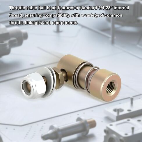 Throttle Cable Ball End, 1/4-28" Female Thread Quick Release Ball Joint Automotive Throttle Disconnect Device Steel Carburetor Linkage Connector Abrasion-Resistant & Reliable in Kuwait