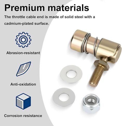 Throttle Cable Ball End, 1/4-28" Female Thread Quick Release Ball Joint Automotive Throttle Disconnect Device Steel Carburetor Linkage Connector Abrasion-Resistant & Reliable in Kuwait