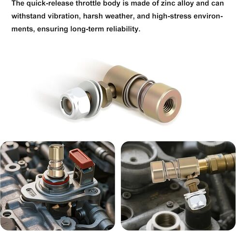 Throttle Cable Ball End, 1/4-28" Female Thread Quick Release Ball Joint Automotive Throttle Disconnect Device Steel Carburetor Linkage Connector Abrasion-Resistant & Reliable in Kuwait