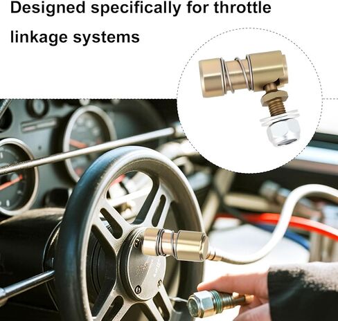 Throttle Cable Ball End, 1/4-28" Female Thread Quick Release Ball Joint Automotive Throttle Disconnect Device Steel Carburetor Linkage Connector Abrasion-Resistant & Reliable in Kuwait