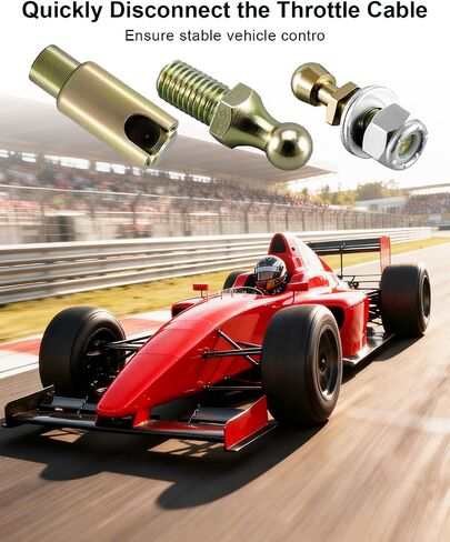 Throttle Disconnect, 1/4-28 Inches Inner Thread Quick Release Ball Joint, Throttle Cable Repair Kit Include Throttle Cable Ball End, Steel Carburetor Linkages in Kuwait