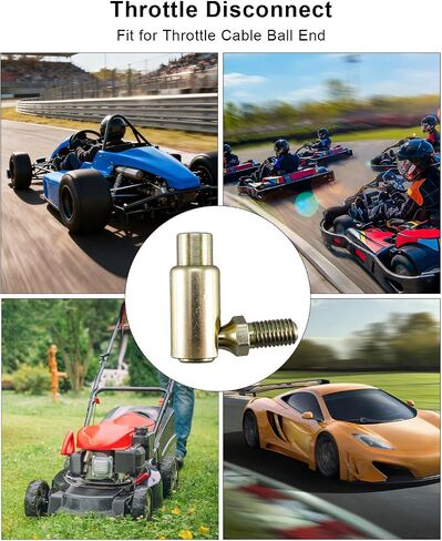 Throttle Disconnect, 1/4-28 Inches Inner Thread Quick Release Ball Joint, Throttle Cable Repair Kit Include Throttle Cable Ball End, Steel Carburetor Linkages in Kuwait