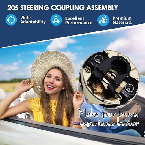 205 Steering Coupling Adaptation 3/4" 26 Spline Lnput Shaft with 2-3/4" OD. 205 Coupling Assembly Compatible with Chevrolet GMC Buick Cadillac Dodge Isuzu Oldsmobile in Kuwait