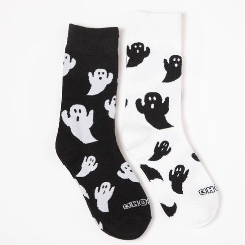 SherryDC Men's Halloween Pumpkins Bats Novelty Fun Crew Length Casual Dress Socks 2-Pack in Kuwait