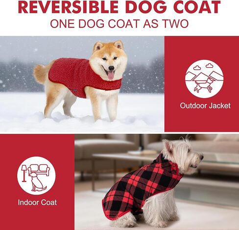 cyeollo Warm Dog Sweater Coat Jacket Thickened Thermal Sherpa Sweaters Reversible Fleece Vest Pet Clothes for Cold Weather Winter Dog Coats for Small Dogs Girl Pink Apparel in Saudi Arabia