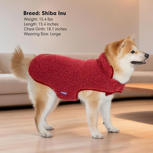 cyeollo Warm Dog Sweater Coat Jacket Thickened Thermal Sherpa Sweaters Reversible Fleece Vest Pet Clothes for Cold Weather Winter Dog Coats for Small Dogs Girl Pink Apparel in Saudi Arabia