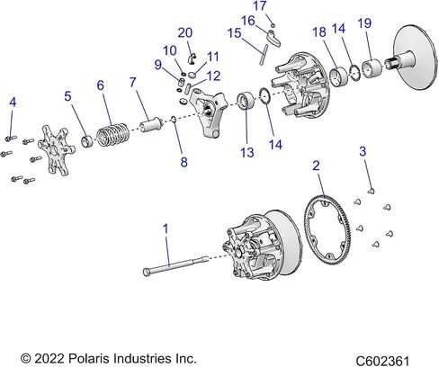 Polaris Bushing-50x55x25,mu, Genuine OEM Part 3515174, Qty 1 in Saudi Arabia