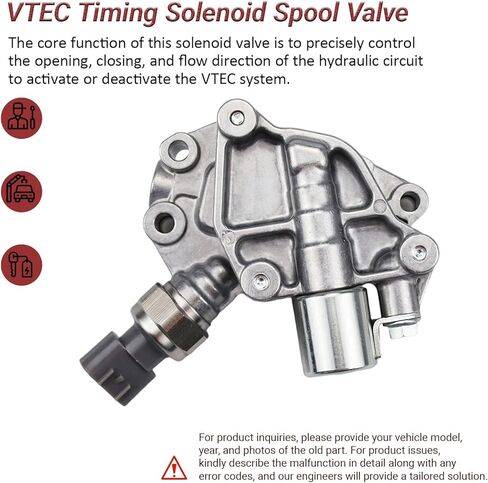 VTEC Solenoid Spool Valve with Gasket Compatible with Honda Accord Hybrid, Odyssey, 2005-2007, Pilot 2006-2008 Direct Solenoid Valve Replacement OE Number 15810-RKB-J01 in Kuwait