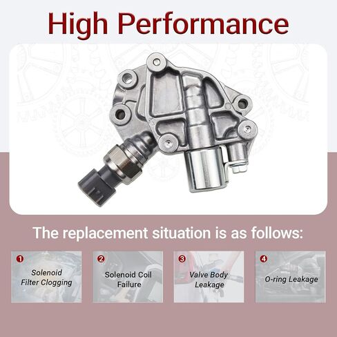 VTEC Solenoid Spool Valve with Gasket Compatible with Honda Accord Hybrid, Odyssey, 2005-2007, Pilot 2006-2008 Direct Solenoid Valve Replacement OE Number 15810-RKB-J01 in Kuwait