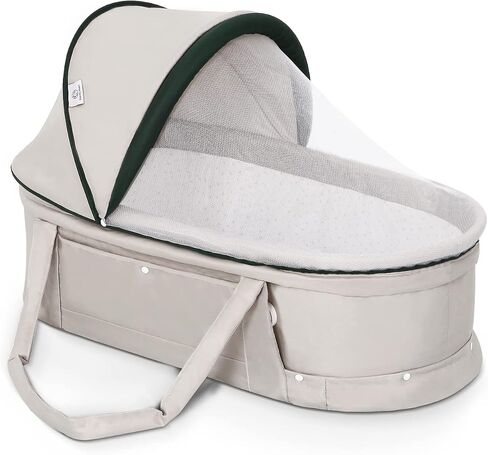 Kiss My Heart Baby Baby Travel Bassinet Portable Bassinet for Baby Portable Baby Bed Travel Mini Baby Cribs Co Sleeper for Baby in Bed with 2 in 1 Canopy for Newborn-Green in Kuwait