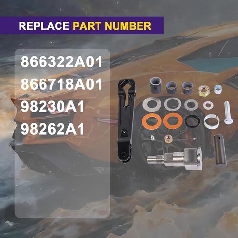 98230A1 Upper Gimbal Steering Shaft Pin Kit Compatible with MerCruiser Alpha One Gen 2 & Bravo Includes Arm Pin, Seal, Bushing, Nut Durable Marine Replacement 866322A01, 98262A1, 866718A01 in Saudi Arabia