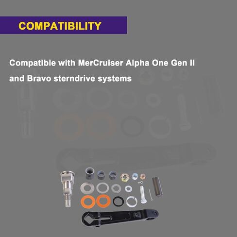 98230A1 Upper Gimbal Steering Shaft Pin Kit Compatible with MerCruiser Alpha One Gen 2 & Bravo Includes Arm Pin, Seal, Bushing, Nut Durable Marine Replacement 866322A01, 98262A1, 866718A01 in Saudi Arabia