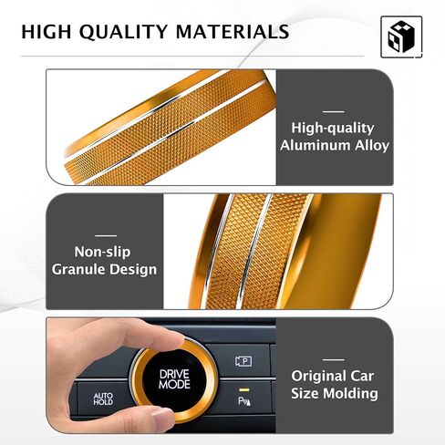 for 2024-2026 Hyundai Kona Accessories - DvlynAuroa 1-Piece Aluminum Alloy Drive Mode Knob Cover Trim (Orange), Tool-Free Install, Interior Upgrade & Knob Protection in Saudi Arabia
