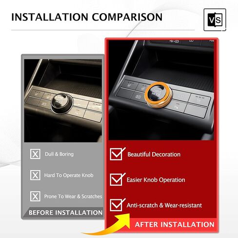 for 2024-2026 Hyundai Kona Accessories - DvlynAuroa 1-Piece Aluminum Alloy Drive Mode Knob Cover Trim (Orange), Tool-Free Install, Interior Upgrade & Knob Protection in Saudi Arabia