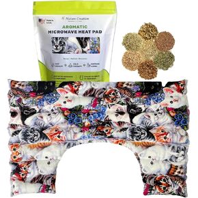 Nature Creation Reusable Microwave Heat Pad - Microwave Heating Pad for Neck, Shoulders & Upper Back, Cold Compress & Hot Pack, Heat Pack Warming Pad, Microwavable Heating Pads, Blue Flowers 1 Pack in Kuwait