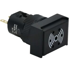 16mm Buzzer with Light, Loud, Continuous, high Pitch, Round, Rectangular, 12V, 24V(Rectangular red Light 12V) in Saudi Arabia