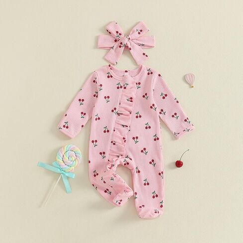 CIYCUIT Baby Girls Cactus Footies Newborn Zip Up Onesie Romper in Saudi Arabia
