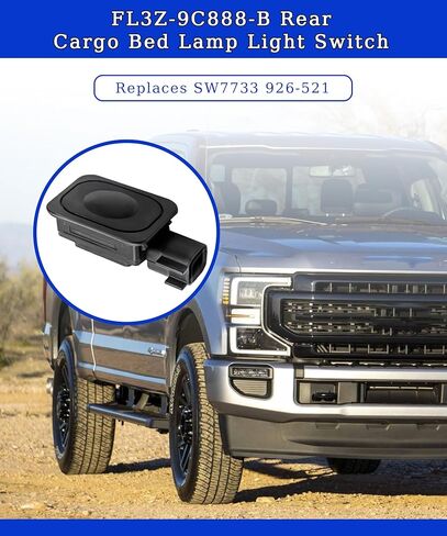 FL3Z-9C888-B مفتاح إضاءة مصباح السرير الخلفي يناسب Ford F150 2015-2023 Super Duty F250 F350 2017-2023 F450 F550 2017-2022 يستبدل SW7733 926-521 in Saudi Arabia