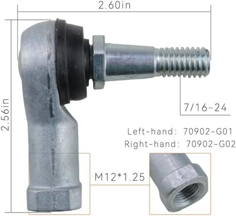 2PCS 70902-G01 70902-G02 Golf Cart Parts End Tie Rod Steering Rack Joint for EZGO TXT SightSeeing Car Electrical Vehicle in Saudi Arabia