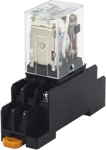 JQX13F HH62P مفتاح مرحل كهرومغناطيسي عالي الطاقة DPDT مع قاعدة مقبس، تصميم صغير صغير، ملف للأغراض العامة، تطبيقات التحكم الصناعية (12 فولت تيار متردد) in Saudi Arabia