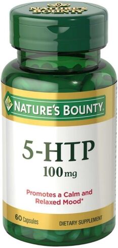 Nature's Bounty 5-HTP Pills and Dietary Supplement, Supports a Calm and Relaxed Mood, 100mg, 60 Capsules in Saudi Arabia