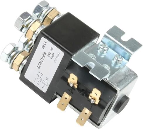 ZJWJ100A DC Contactor, 24V 100A Heavy-Duty, Industrial Grade Electrical Switch for Forklift, Pump Motor, Material Handling Vehicle (48V) in Saudi Arabia