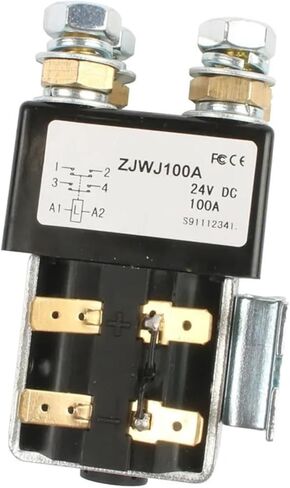 ZJWJ100A DC Contactor, 24V 100A Heavy-Duty, Industrial Grade Electrical Switch for Forklift, Pump Motor, Material Handling Vehicle (48V) in Saudi Arabia