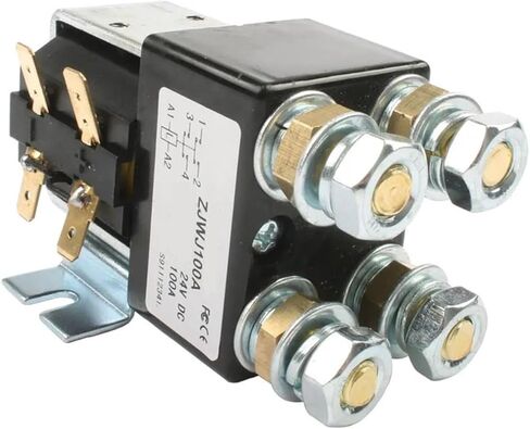ZJWJ100A DC Contactor, 24V 100A Heavy-Duty, Industrial Grade Electrical Switch for Forklift, Pump Motor, Material Handling Vehicle (48V) in Saudi Arabia