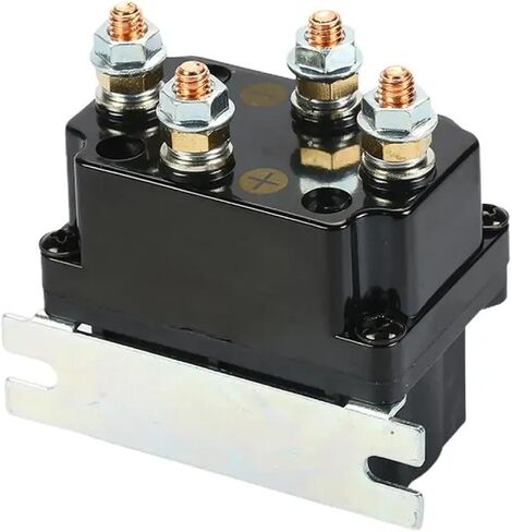 12V 250A Winch Solenoid Relay Contactor, Waterproof Electromagnetic Relay for ATV UTV SUV Trailers, Black, 3.15x1.85x3.07 Inches in Saudi Arabia