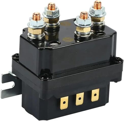12V 250A Winch Solenoid Relay Contactor, Waterproof Electromagnetic Relay for ATV UTV SUV Trailers, Black, 3.15x1.85x3.07 Inches in Saudi Arabia