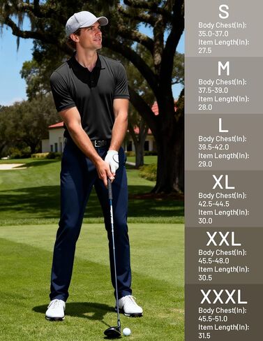MIER Polo Shirts for Men Short Sleeve Quick Dry Polyester Collared Shirts Casual Golf Shirts, Moisture-Wicking in Saudi Arabia