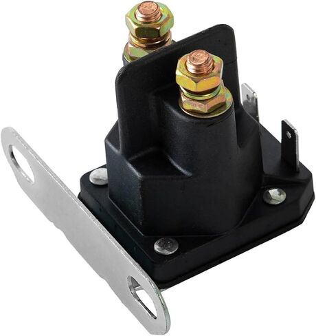 Universal 12V Starter Solenoid Relay, Black Zinc Alloy, Compatible with Lawn Mower Tractor Motorboat, Replacement for 725-04439A 1134-2962-01 in Saudi Arabia