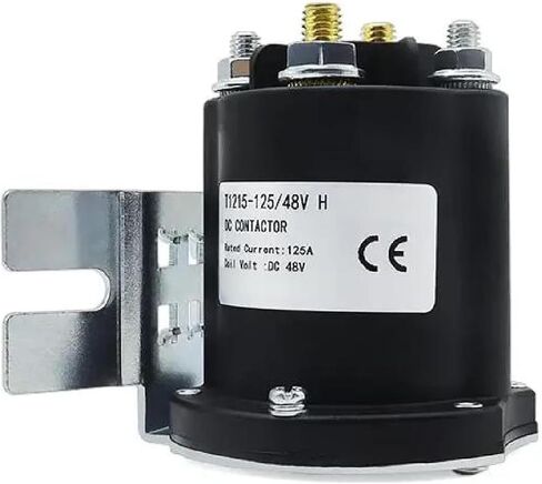 مرحل موصل T1215-125 DC، تيار عالي 125 أمبير، متوافق مع 12 فولت/24 فولت/48 فولت، اتصالات من سبائك الفضة للسيارات الكهربائية والرافعات الشوكية والروافع (48 فولت) in Kuwait