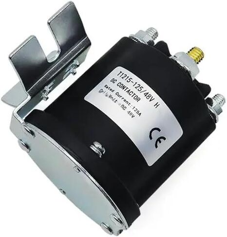 مرحل موصل T1215-125 DC، تيار عالي 125 أمبير، متوافق مع 12 فولت/24 فولت/48 فولت، اتصالات من سبائك الفضة للسيارات الكهربائية والرافعات الشوكية والروافع (48 فولت) in Kuwait