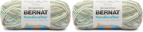 Bernat Handicrafter Cotton Yarn, Gauge 4 Medium Worsted, Beach Ball in Saudi Arabia