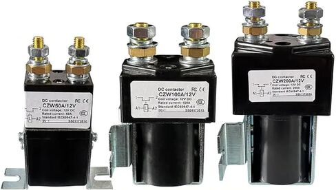 CZW 400A DC مرحل موصل الطاقة، عازل بطارية السيارة الكهربائية الثقيلة، مفتاح تيار عالي 12 فولت لشاحنات الرافعة الشوكية والسفن والمعدات الصناعية (CZW 200A 48V 1NO) in Kuwait