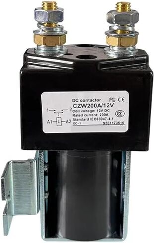 CZW 400A DC مرحل موصل الطاقة، عازل بطارية السيارة الكهربائية الثقيلة، مفتاح تيار عالي 12 فولت لشاحنات الرافعة الشوكية والسفن والمعدات الصناعية (CZW 200A 48V 1NO) in Kuwait
