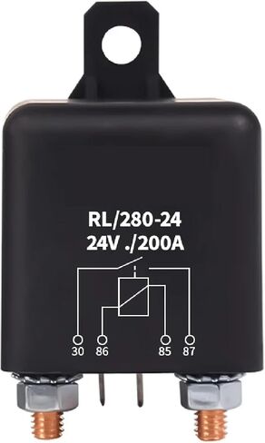 RL/280-24 Heavy Duty Automotive Power Relay, 24V 200A DC, Black, CE Certified, High Current Starting Relay for Vehicle Applications (200A 48V) in Saudi Arabia
