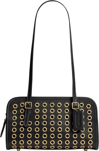 Coach The Coach Originals Glovetanned Leather Swing Zip, Black in Kuwait