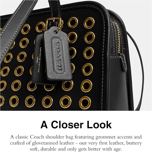 Coach The Coach Originals Glovetanned Leather Swing Zip, Black in Kuwait