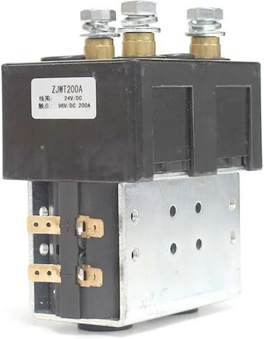 موصل ZJWT200A DC، سعة تيار عالية 48 فولت 200 أمبير، مرحل إدارة الطاقة الصناعية، متوافق مع طراز DC182-3، أسود وفضي in Kuwait