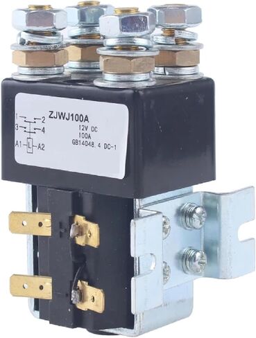 موصل ZJWJ100A DC، مرحل عالي التحمل 12 فولت 100 أمبير مع 2 جهات اتصال مفتوحة عادة للمركبات الكهربائية والرافعات الشوكية والآلات الهندسية (ZJWJ200A 72 فولت) in Kuwait
