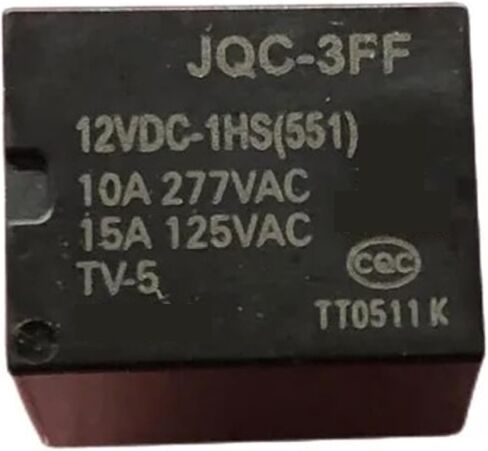مرحل الطاقة JQC-3FF، ملف 12VDC/24VDC، تصميم ذو 4 دبابيس، درجة التحكم الصناعي، عامل الشكل T73، تصنيف 10 أمبير 277 فولت تيار متردد/15 أمبير 125 فولت تيار متردد (24 فولت تيار مستمر) in Kuwait