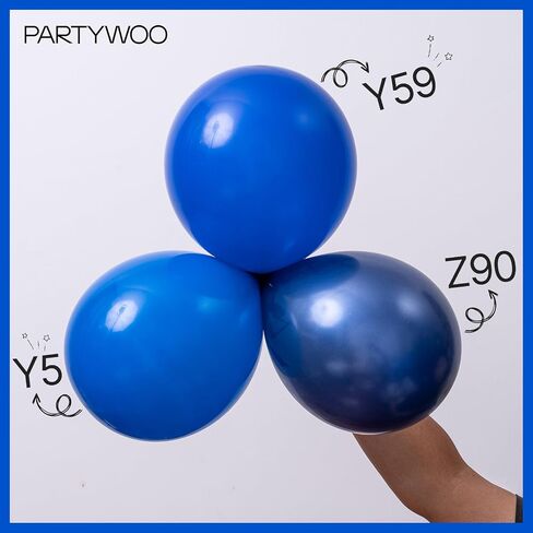 PartyWoo Black Balloons, 52 pcs 12 Inch Black Balloons, Latex Balloons for Balloon Garland or Balloon Arch as Birthday Party Decorations, Wedding Decorations, Baby Shower Decorations, Black-Y18 in Saudi Arabia