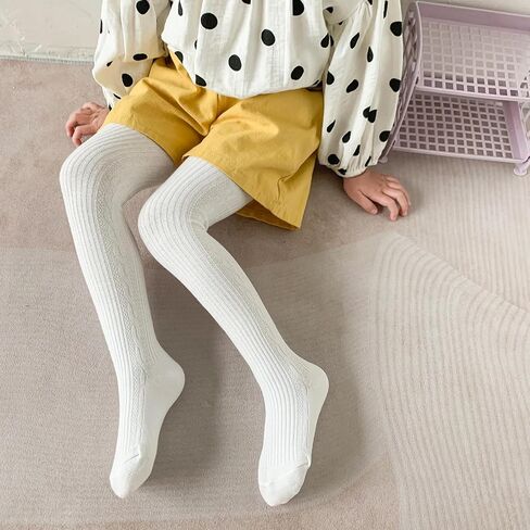 Baby Girl Cable Knit Leggings Stocking Tights Footed Pants Toddler Kids Cotton Warm Pantyhose 1-8Years in Kuwait