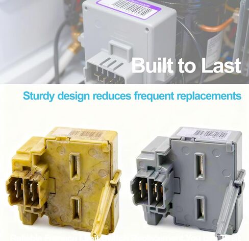 WR08X22874 Refrigerator Relay and Overload Kit Fit for Ge Refrigerator CFE CYE DFE FBS, Compressor Starter Relay Repalce 4454642 AP5970731 PS11701228 EAP11701228 197D8031P005 in Saudi Arabia